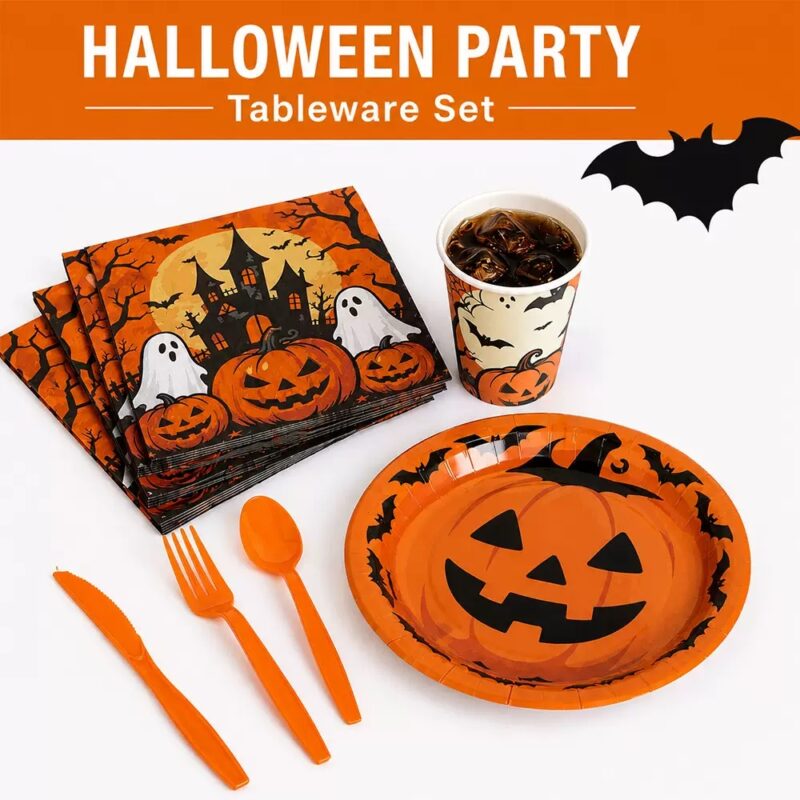 Halloween disposable tableware set - Christmas Gift Bags - dute.fsxlbwindows.com