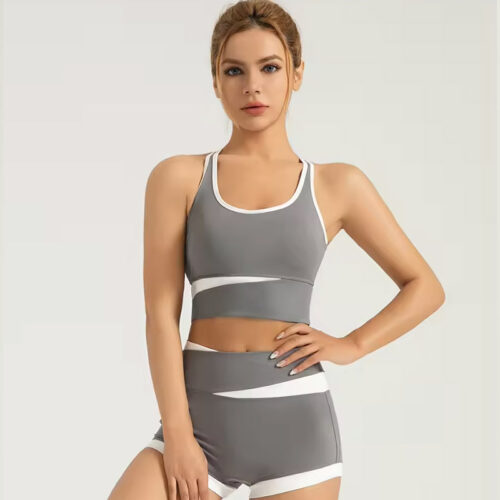 Women Ribbed High Waist Yoga Set - Medical Bags - dute.fsxlbwindows.com